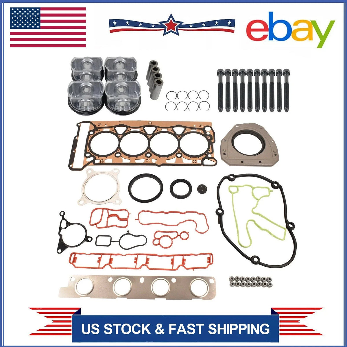 Piston Head Gasket Set 21mm for Jetta GTI Passat Audi VW A4 Q5 EOS 2006-2016