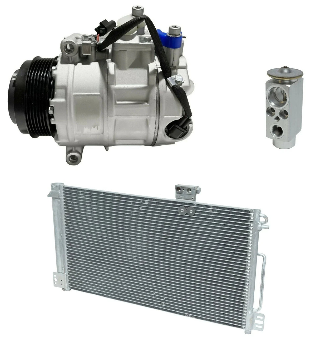 AC Compressor Kit with Condenser Replacement for Mercedes C240 (2001–2005)