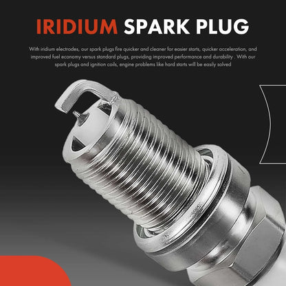 8X Iridium Spark Plugs with 2X Ignition Coils for Ford Explorer