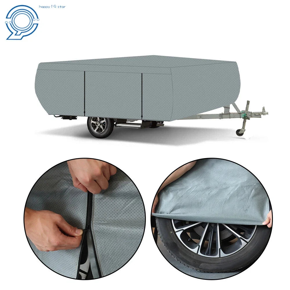 Folding Pop Up Trailer RV Cover for 16-18 FT (Anti-UV)