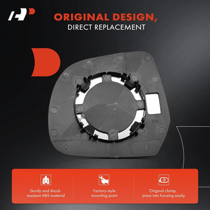 Passenger Side Manual Mirror Glass for Nissan Versa (2012-2014)
