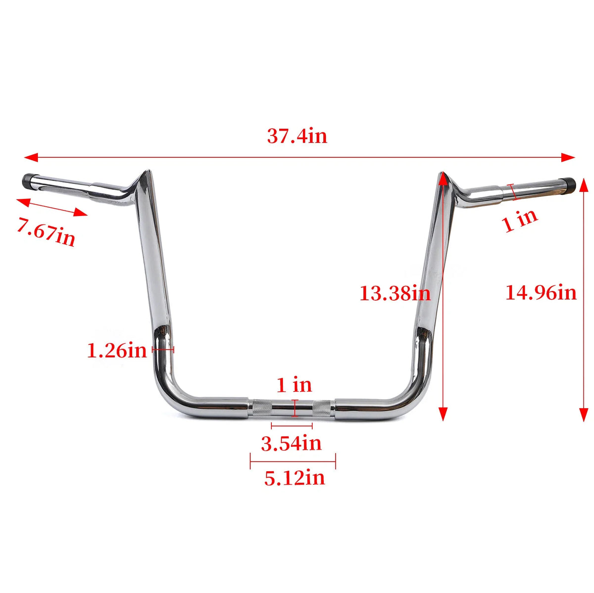 14" Meathook Ape Hanger Handlebars for Harley Touring Street Electra Glide (2009–2023)