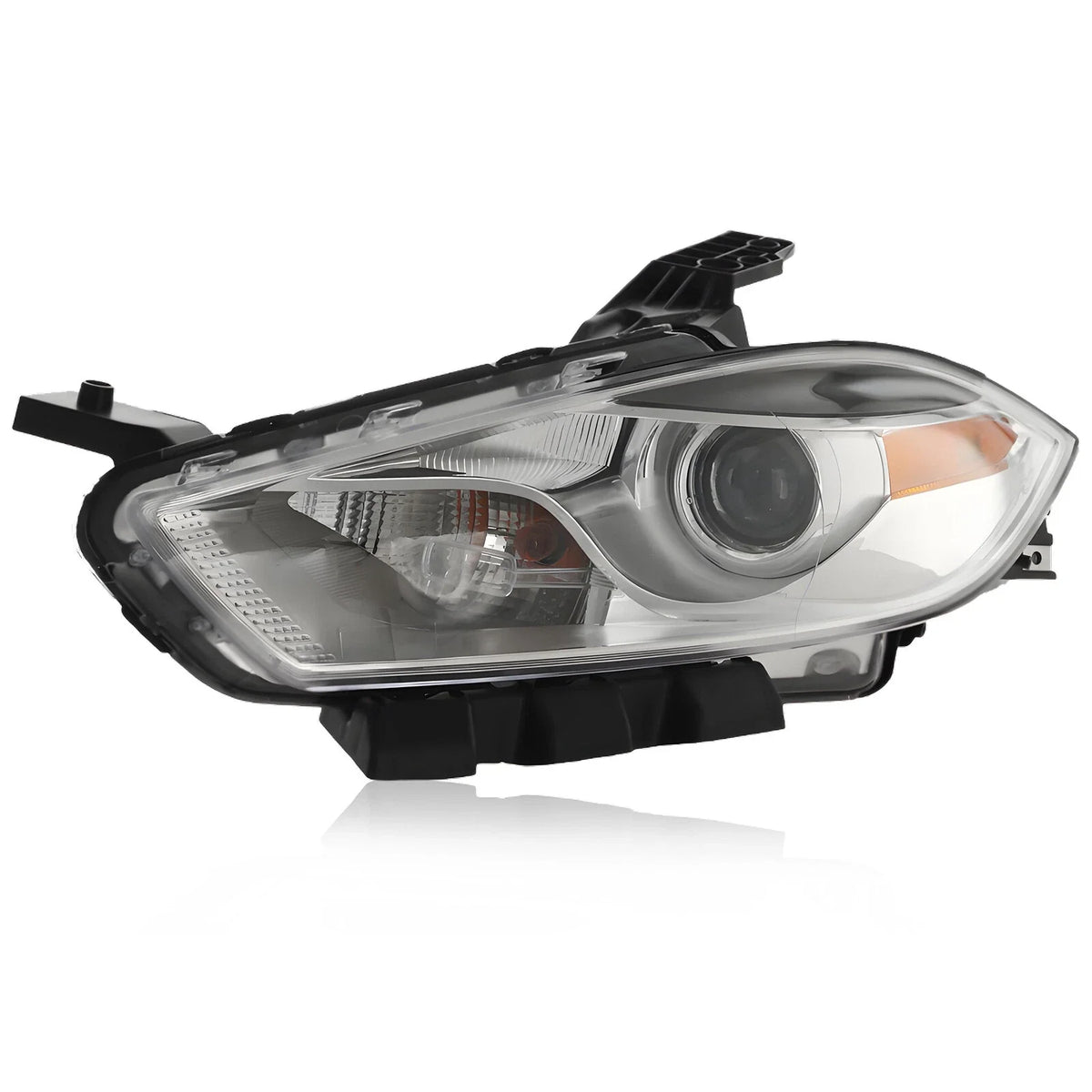 Halogen Headlight for Dodge Dart (2013–2016) w/Chrome Trim, Left Side