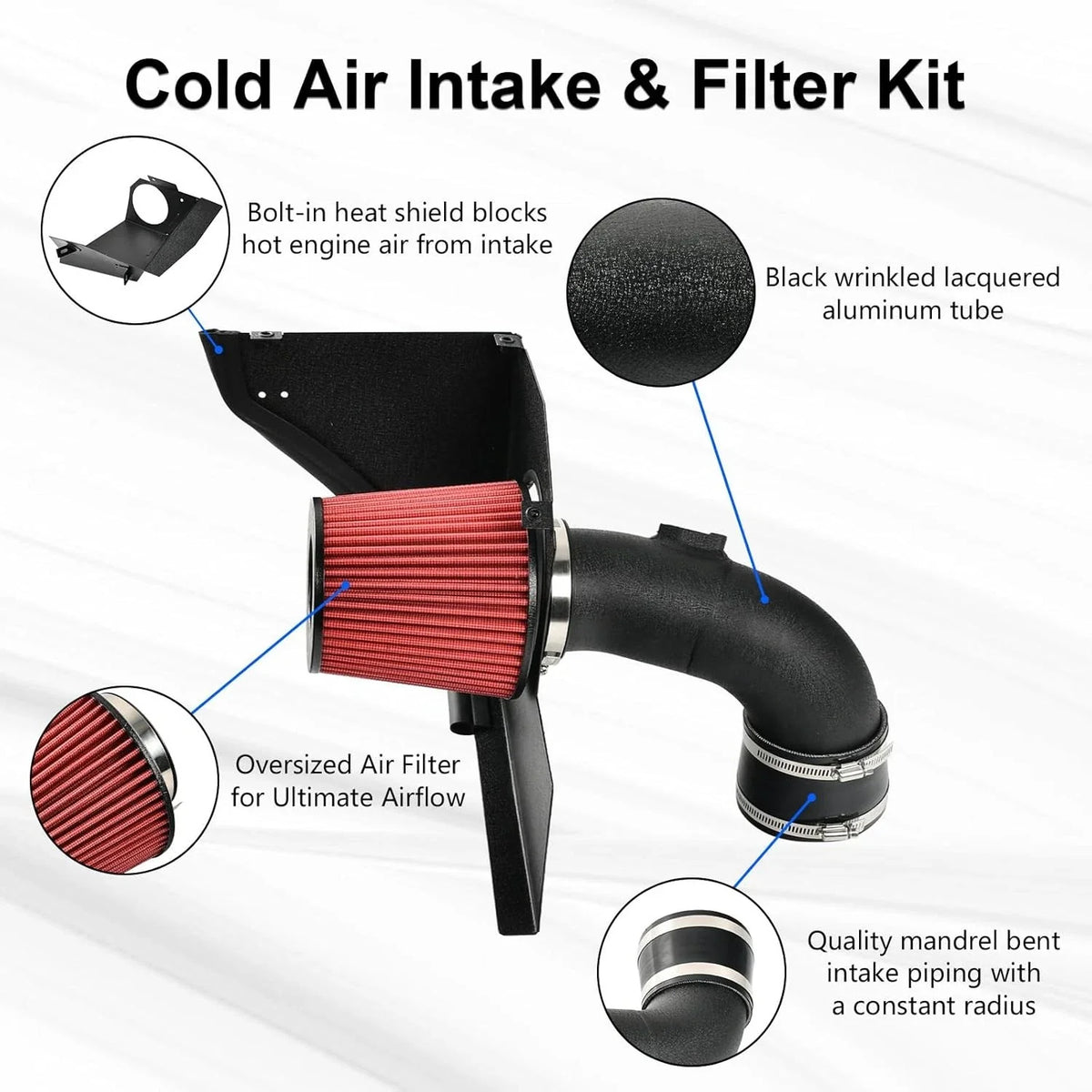 Cold Air Intake System for BMW M140i M240i 340i (2016–2019) B58 3.0L