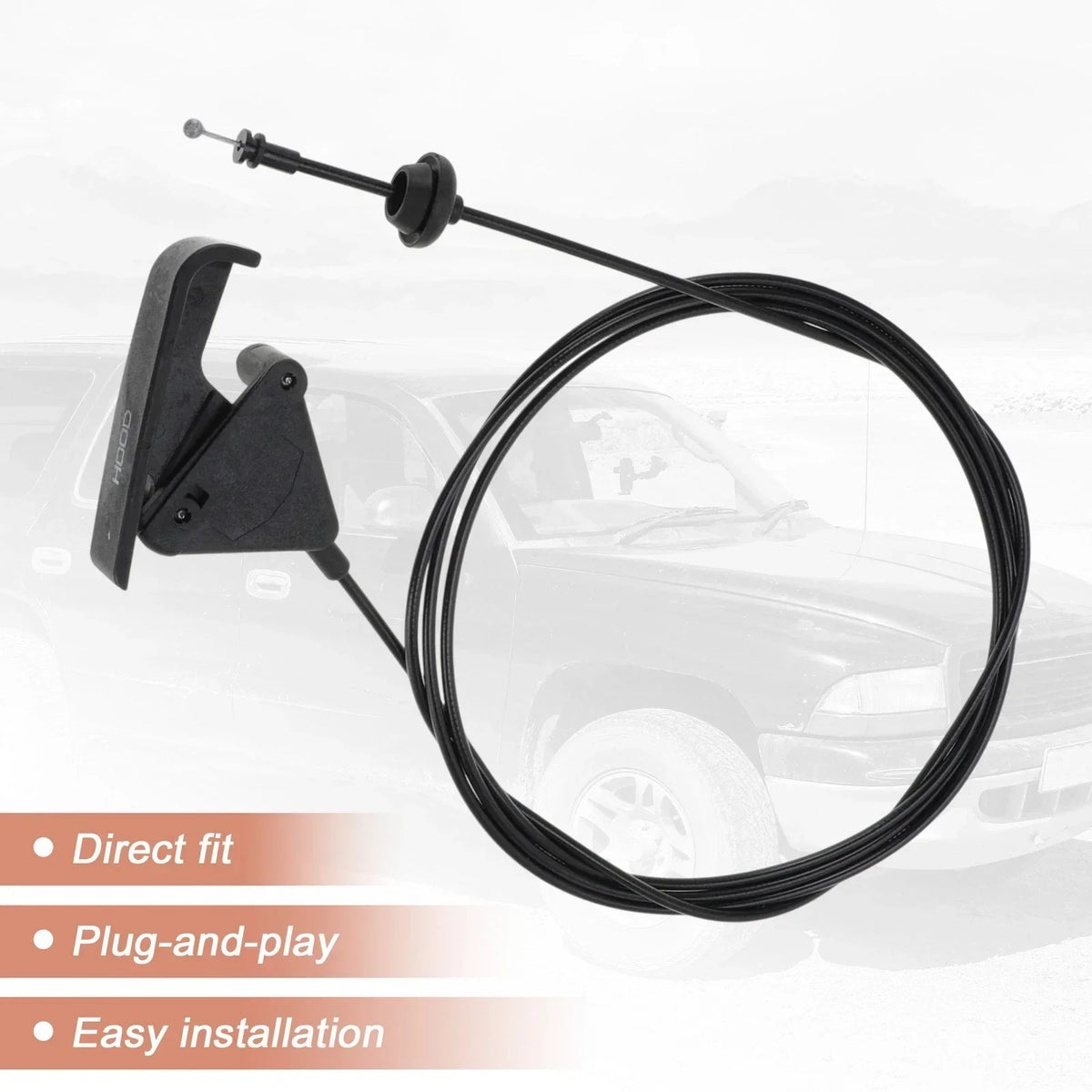 Front Release Cable for Hood Latch - Dodge Dakota Durango 97-04