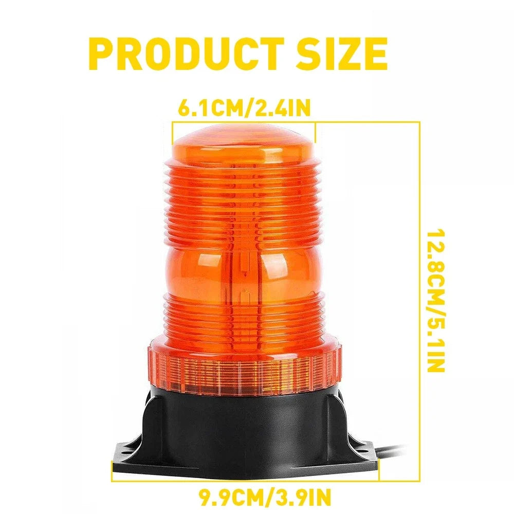 30-LED Yellow Amber LED Strobe Beacon Light for Forklift/Car/Truck (N/A)