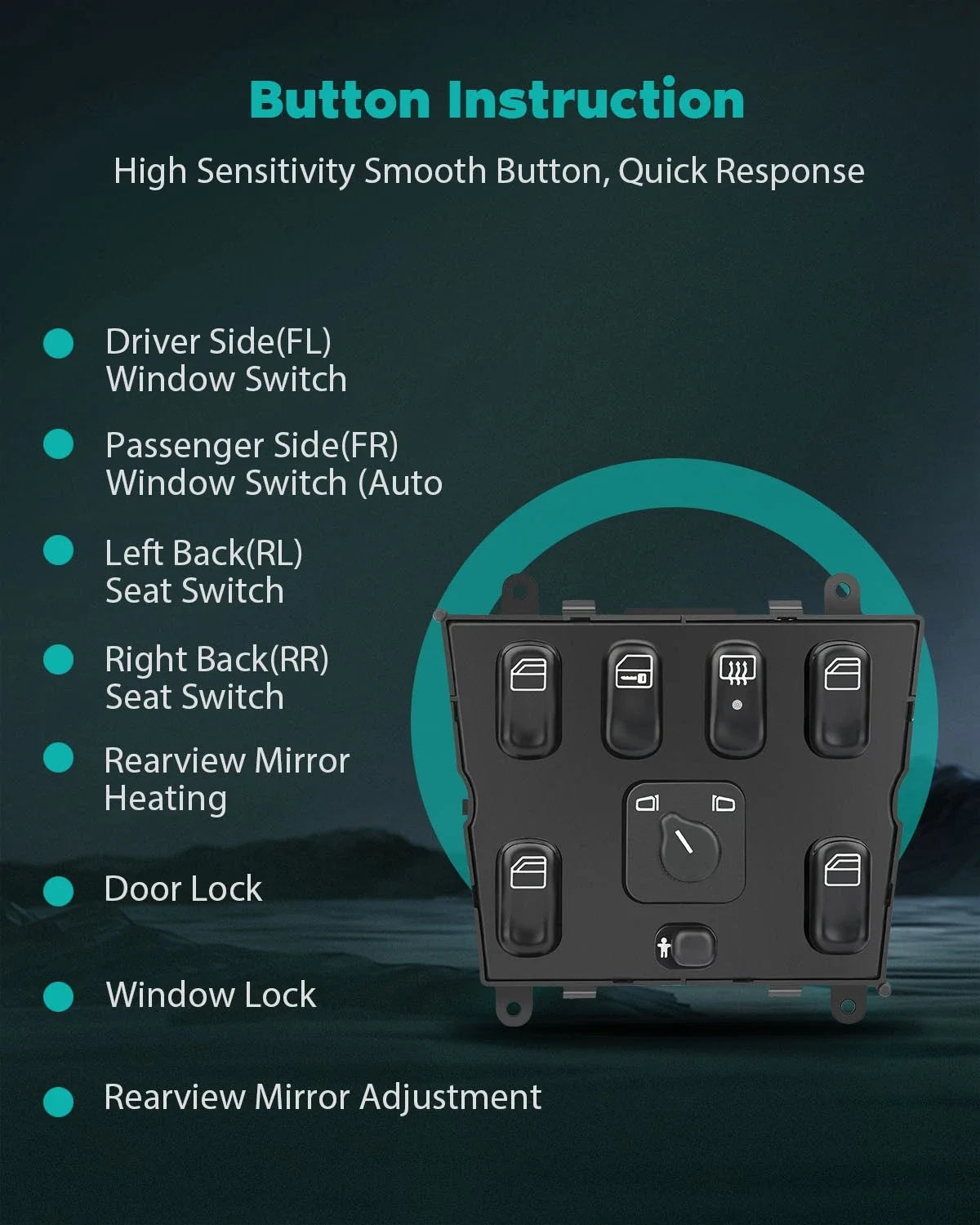 Master Power Window Switch for ML320 (1998-2003) by Mercedes