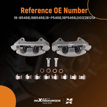 Front Brake Caliper Set with Bracket for Police Interceptor 2013-2019