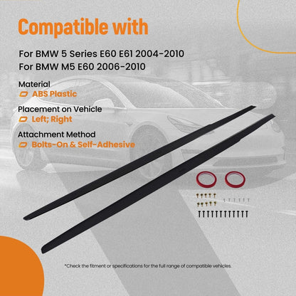 Side Panel Body Kit in Black for BMW 5 Series E60 E61 M5 (2004-2010)