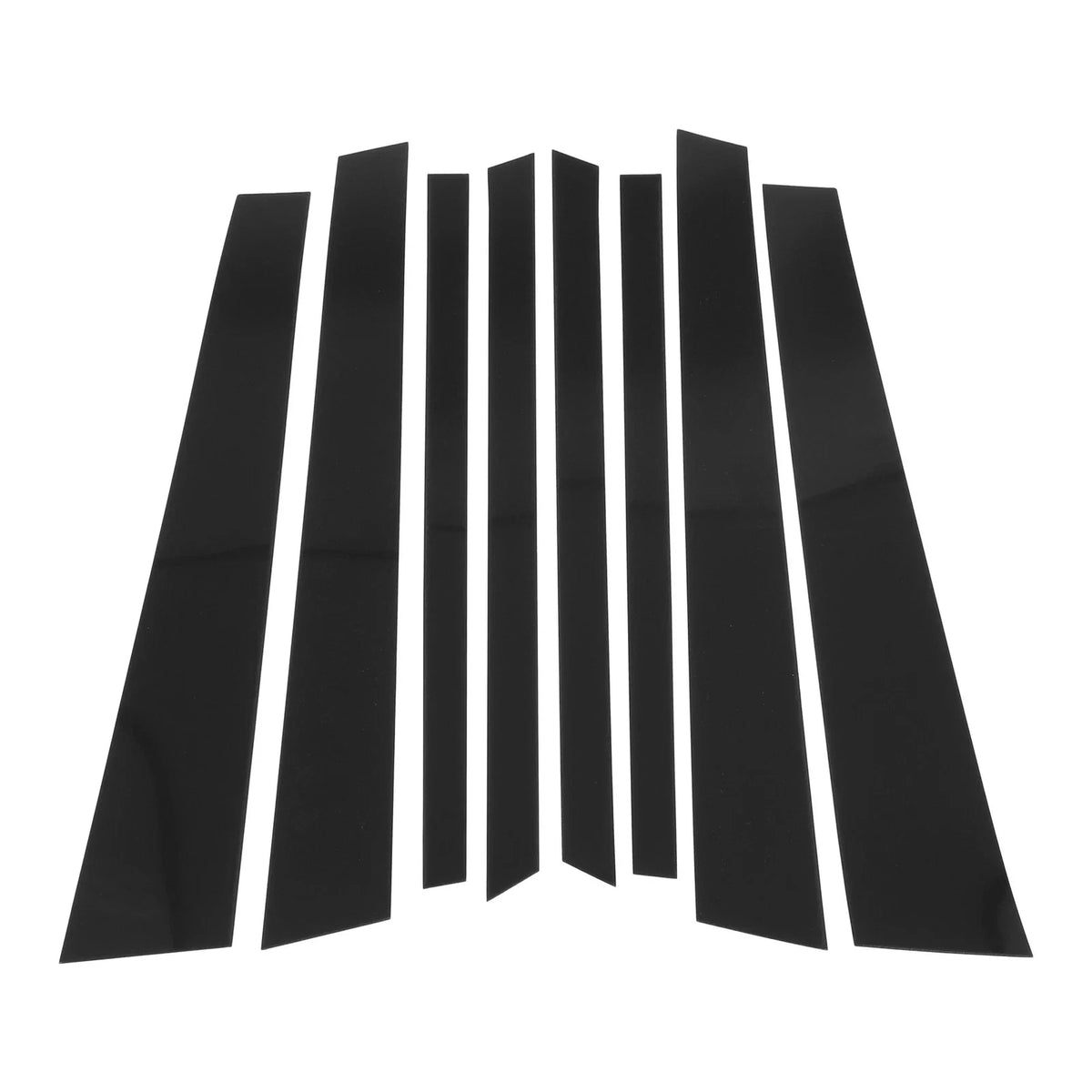 8 Pcs Door Pillar Window Trim for BMW X5 (2007–2013) Black