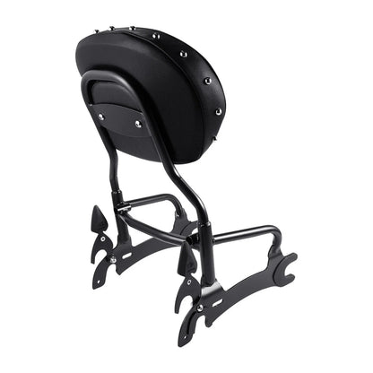 Sissy Bar Backrest Rack Spools - Black for Indian Chieftain 2014-2022
