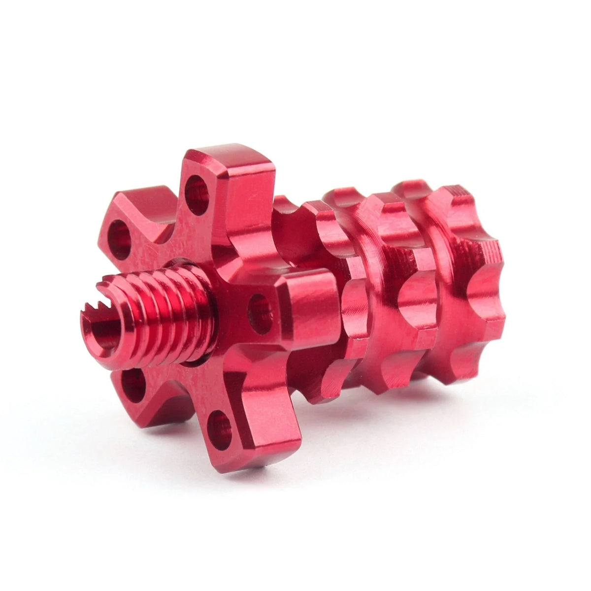 Motorcycle CNC Clutch Cable Adjuster Screw - Red, 8mm Thread