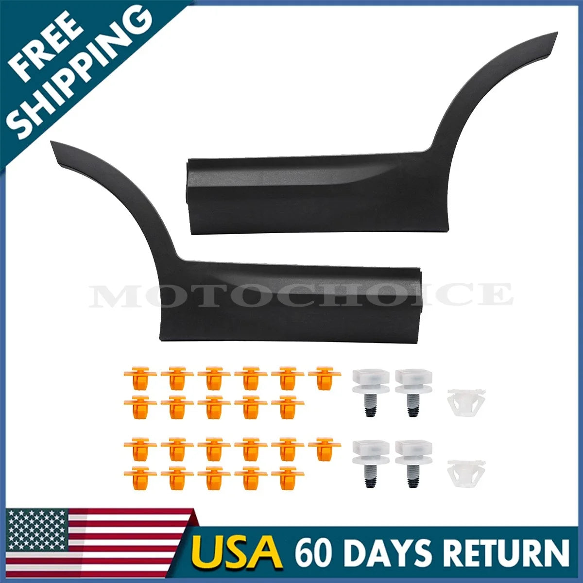 Rear Lower Door Molding Garnish Set of 2 for 2013-2018 Hyundai Santa Fe