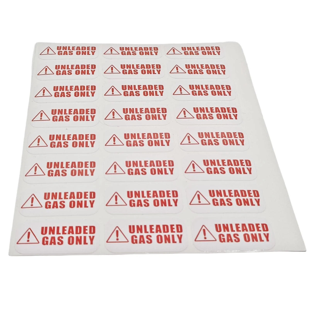 Unleaded Fuel Only Weather Proof Sticker for Universal Applications