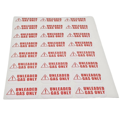 Unleaded Fuel Only Weather Proof Sticker for Universal Applications