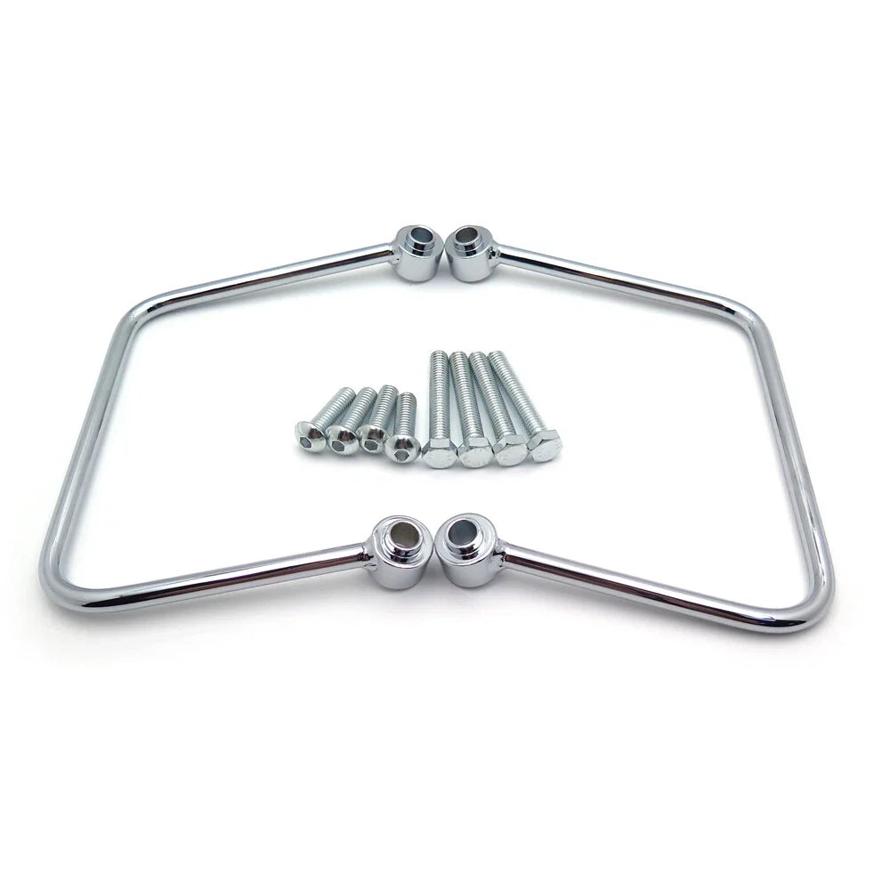 Chrome Throw-over Saddlebag Support Brackets for Harley FLSL FXBB (2018–2021)