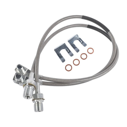 Front Brake Lines Stainless Steel Extended for Chevy GMC K10 1971-1978