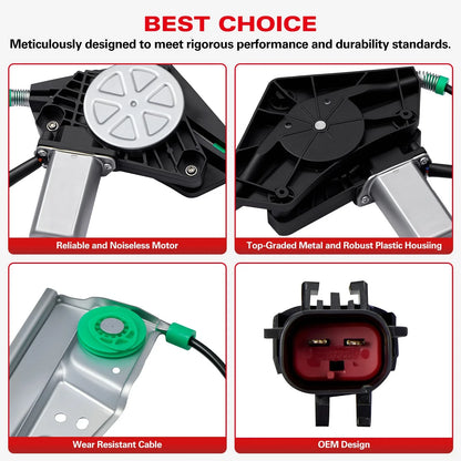 Front Left Power Window Regulator with Motor for Dodge Journey (2009–2020)
