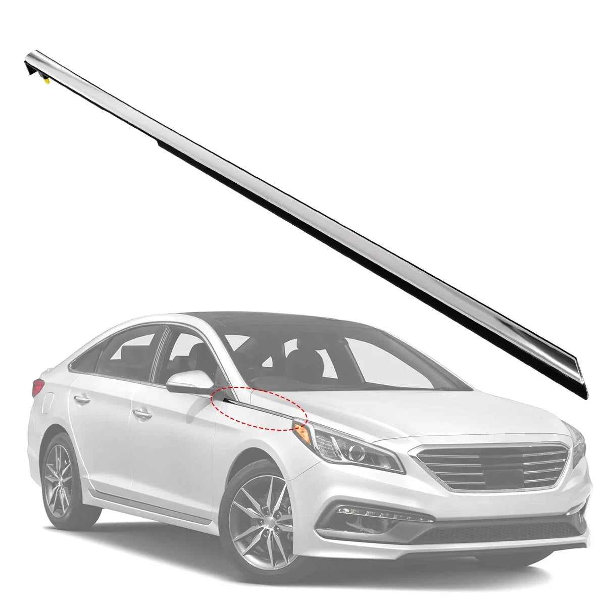 Chrome Fender Garnish Trim for Hyundai Sonata (2015–2017)