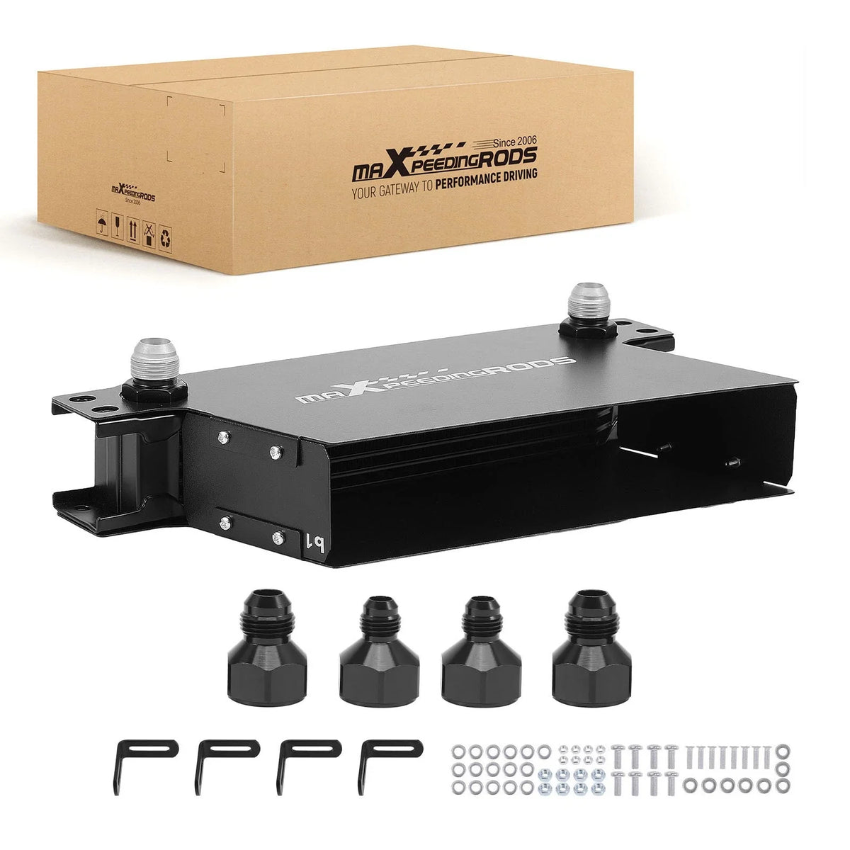 7 Row Aluminum Oil Cooler Kit for Universal Applications (10AN)