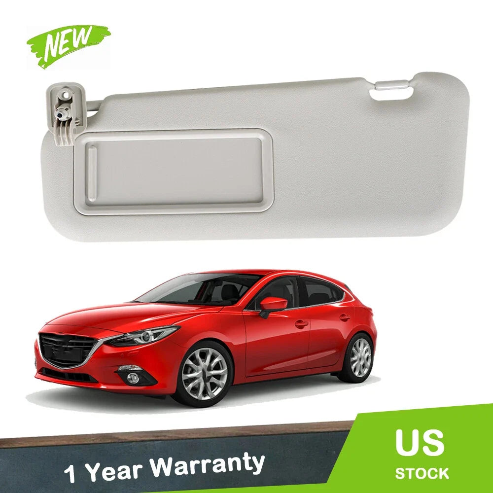 Left Driver Side Sunvisor for Mazda 3 Hatchback (2010–2013) Grey