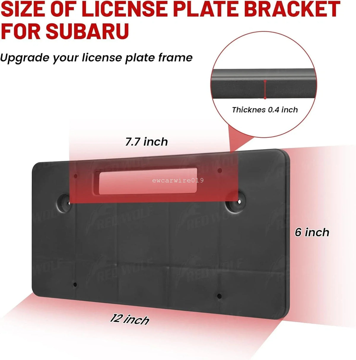 License Plate Bracket Kit for Forester 2014–2023 Subaru