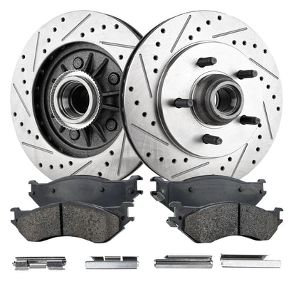 Front Brake Disc Rotors and Pads Kit for Ford F-150, Expedition (1999–2002)