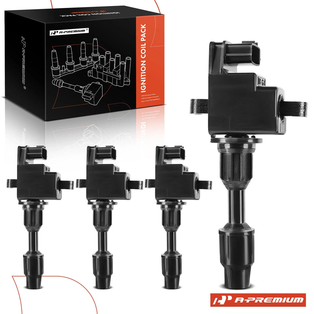 Set of 4 Ignition Coils for Nissan Q45 (1997–2001)