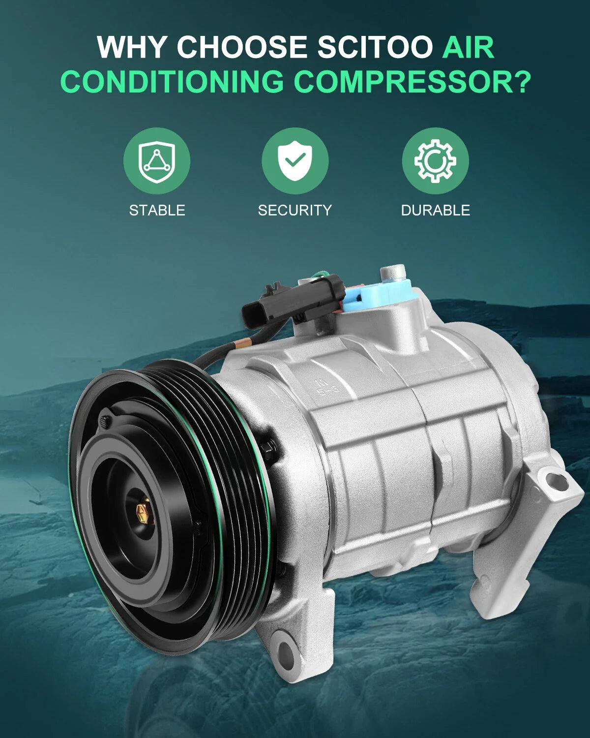 A/C Compressor 3.3L 3.8L for Chrysler Town & Country 2001-2007 CO 29001C