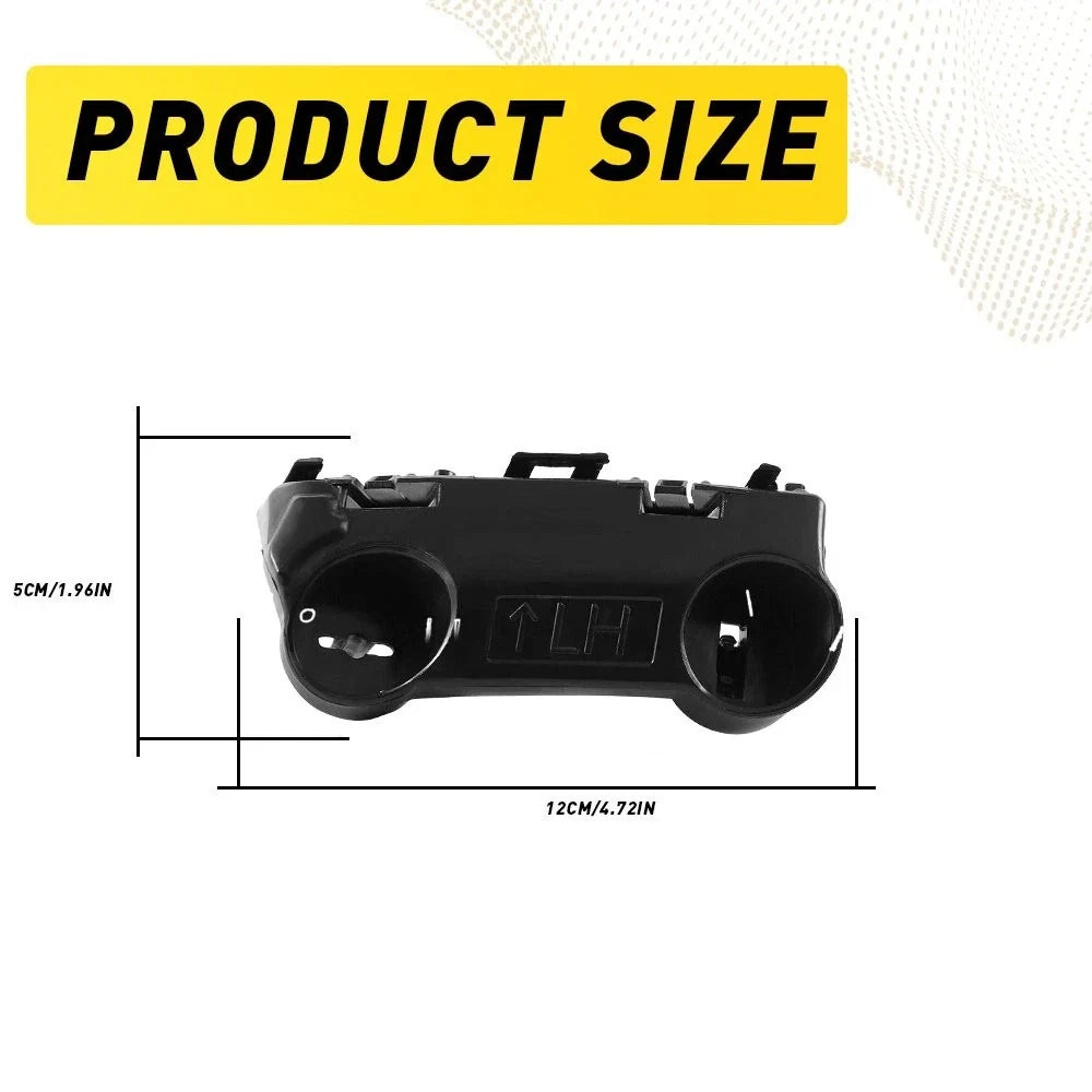 Set of 2 Front Black Bumper Support Brackets for Infiniti Q50 (2014–2021)