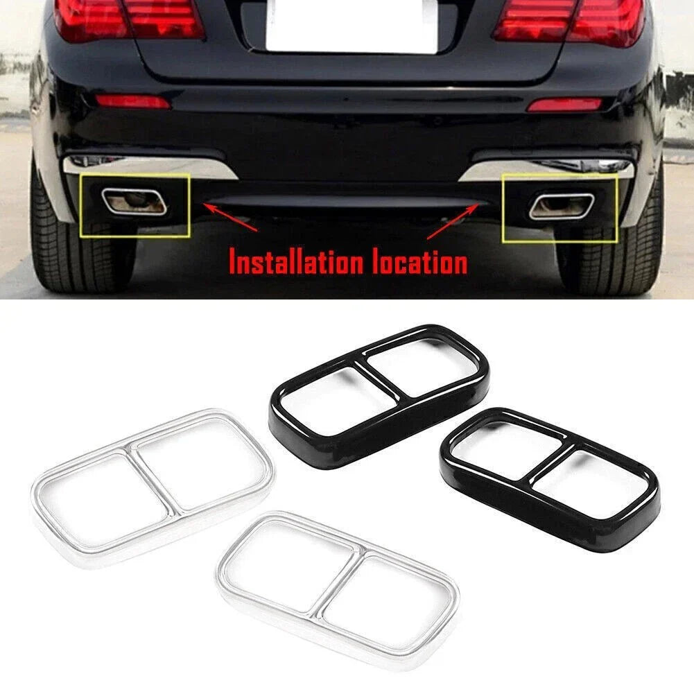 Tail Pipe Cover Trim - Muffler Exhaust for BMW 7 Series 2009-2014