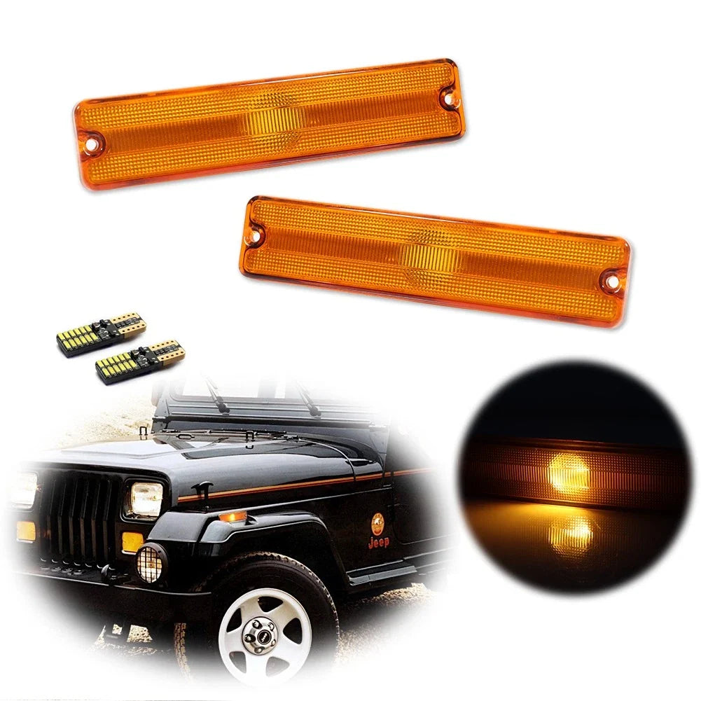 Fender Side Marker Lights for Jeep Wrangler YJ (1987–1995) - Amber LED