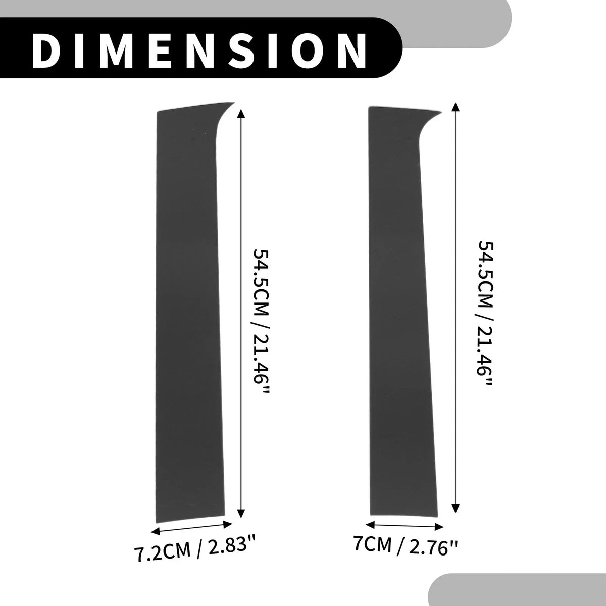 4x Black Car Pillar Trim Covers for Dodge Ram 1500 (2002-2008)
