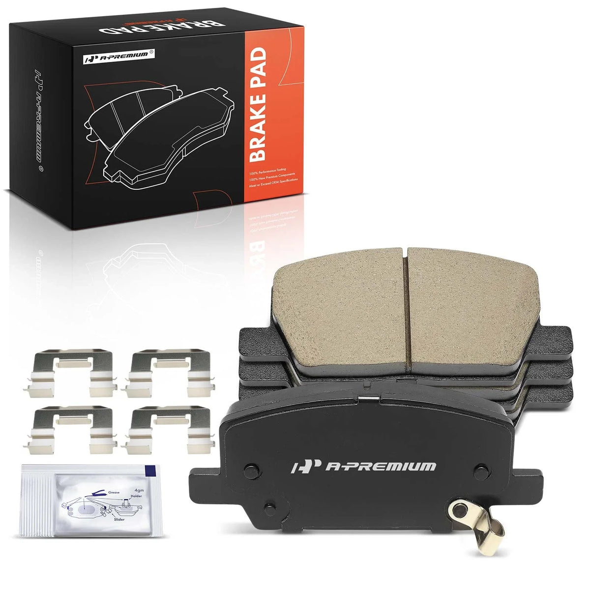 Set of 4 Front Ceramic Brake Pads for Buick Encore Chevy Trax (2013–2021)