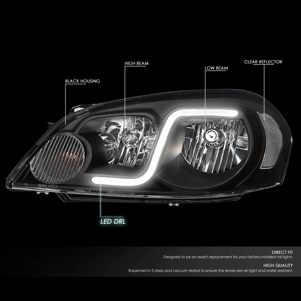 LED Bar Headlight Lamps for Chevy Impala Limited (2006–2016)