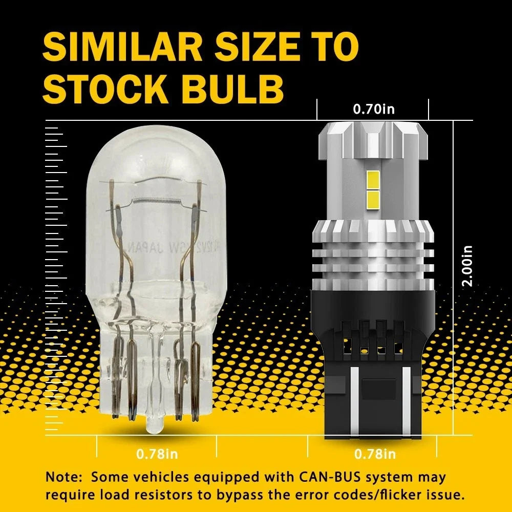 LED Backup Light Bulbs 7443 for AUXITO (Error Free)