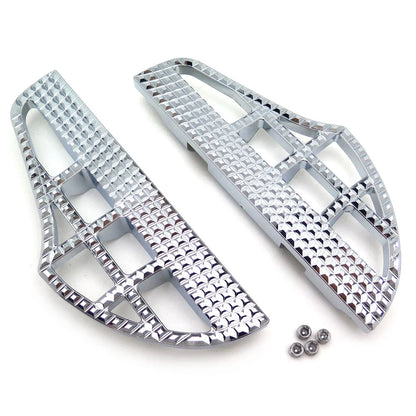 Dominator Leaf Shark Fin Passenger Floorboard for Harley Touring (1993–2008) Chrome