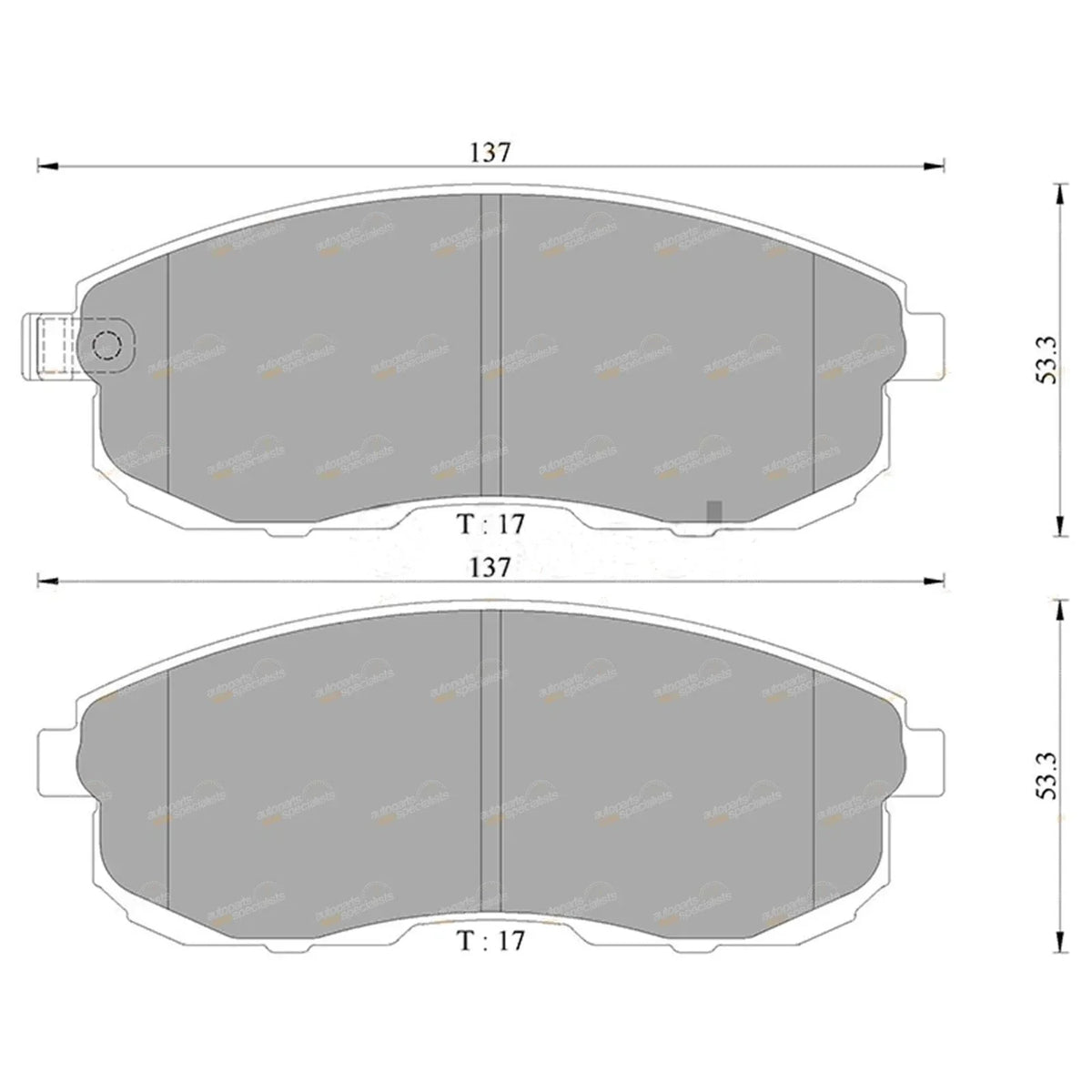 Front Brake Pads Set for Suzuki SX4 (2007-2010)