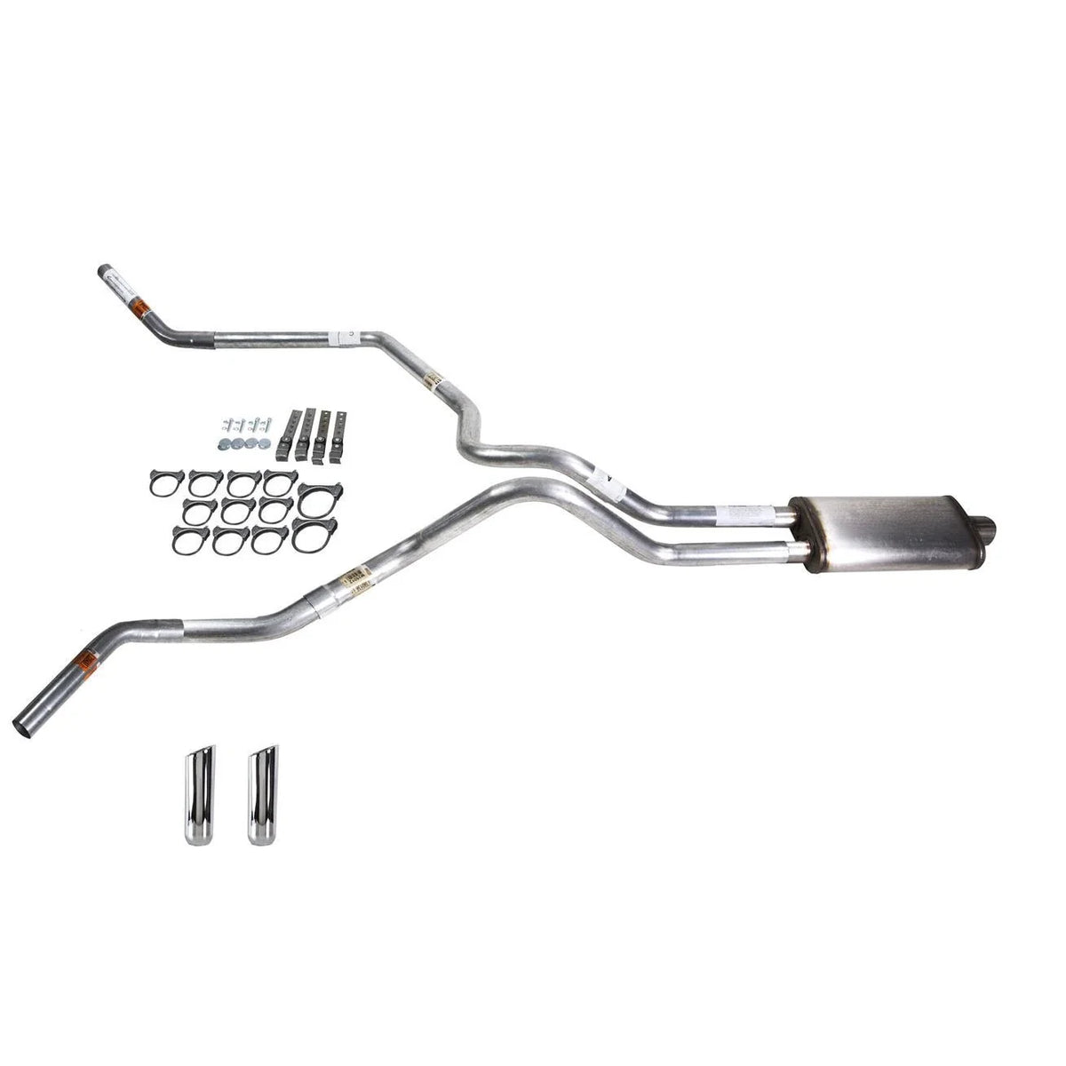 Dual Exhaust Pipe for Silverado 1500/2500/3500 (1999–2006) Stainless Muffler RW Tip