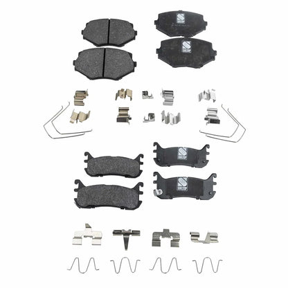 NAO Brake Pads Set of 4 for Mazda Miata (1994-2002)