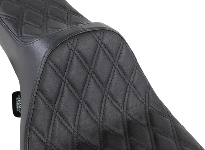 Black Predator III Seat - Extended Reach for Harley Davidson 2000-2023