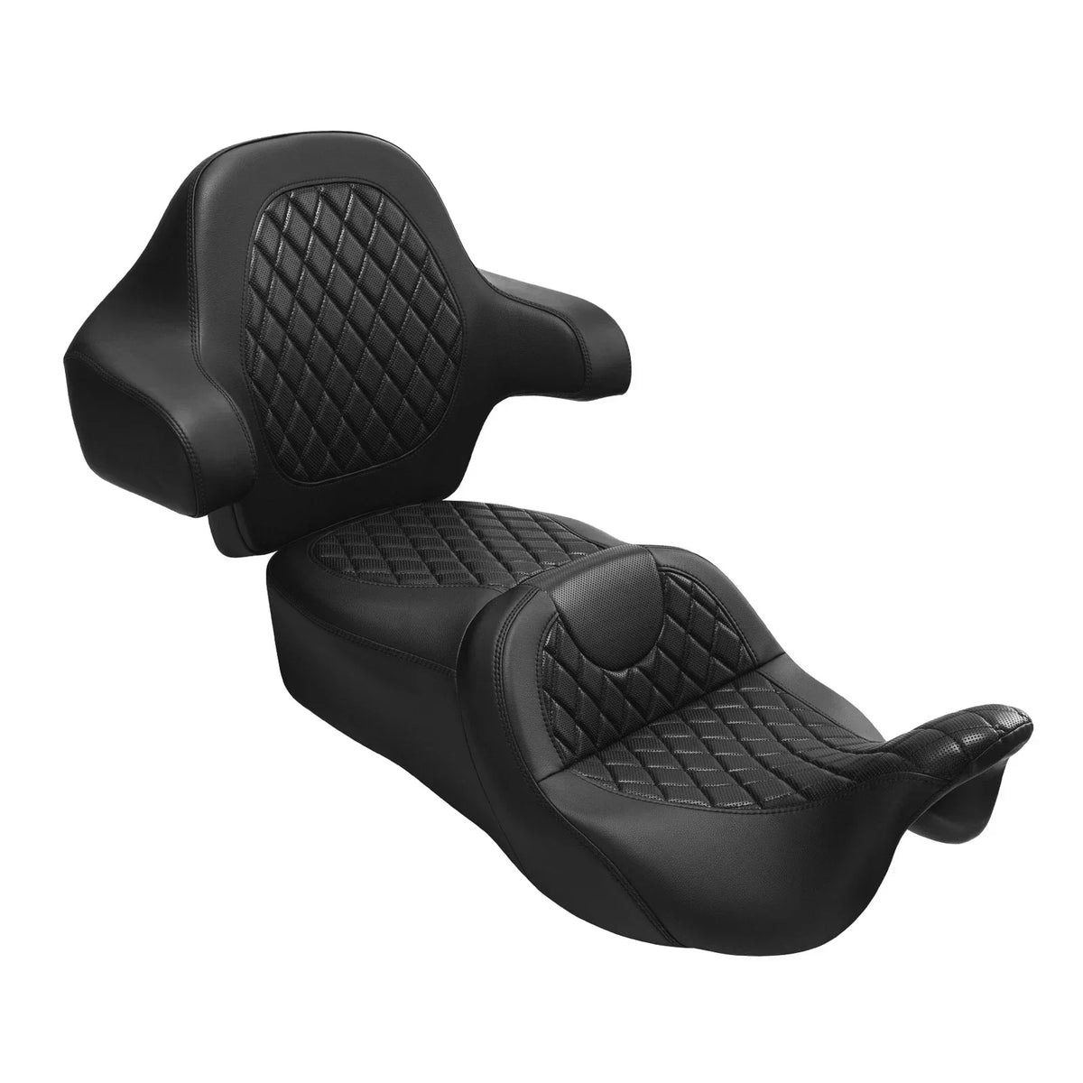 Gel Backrest Seat in Black for Harley Electra Glide 2014-2023
