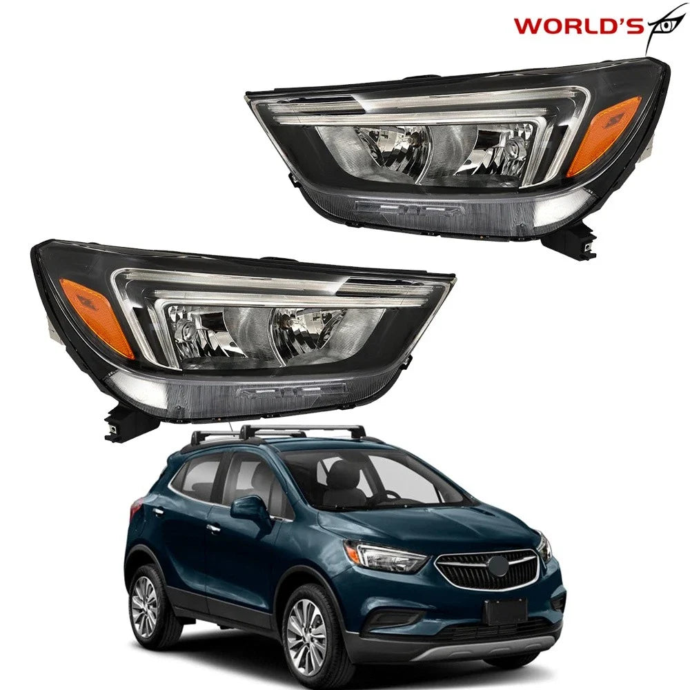 Headlight Assembly for Buick Encore (2017–2022) Halogen with LED DRL