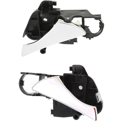 Set of 2 Interior Door Handles for Daewoo Nubira (1999–2002) Chrome Plastic