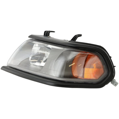 Headlight for Mitsubishi Montero Sport (2000–2004) Left Black Trim, Bulb Included