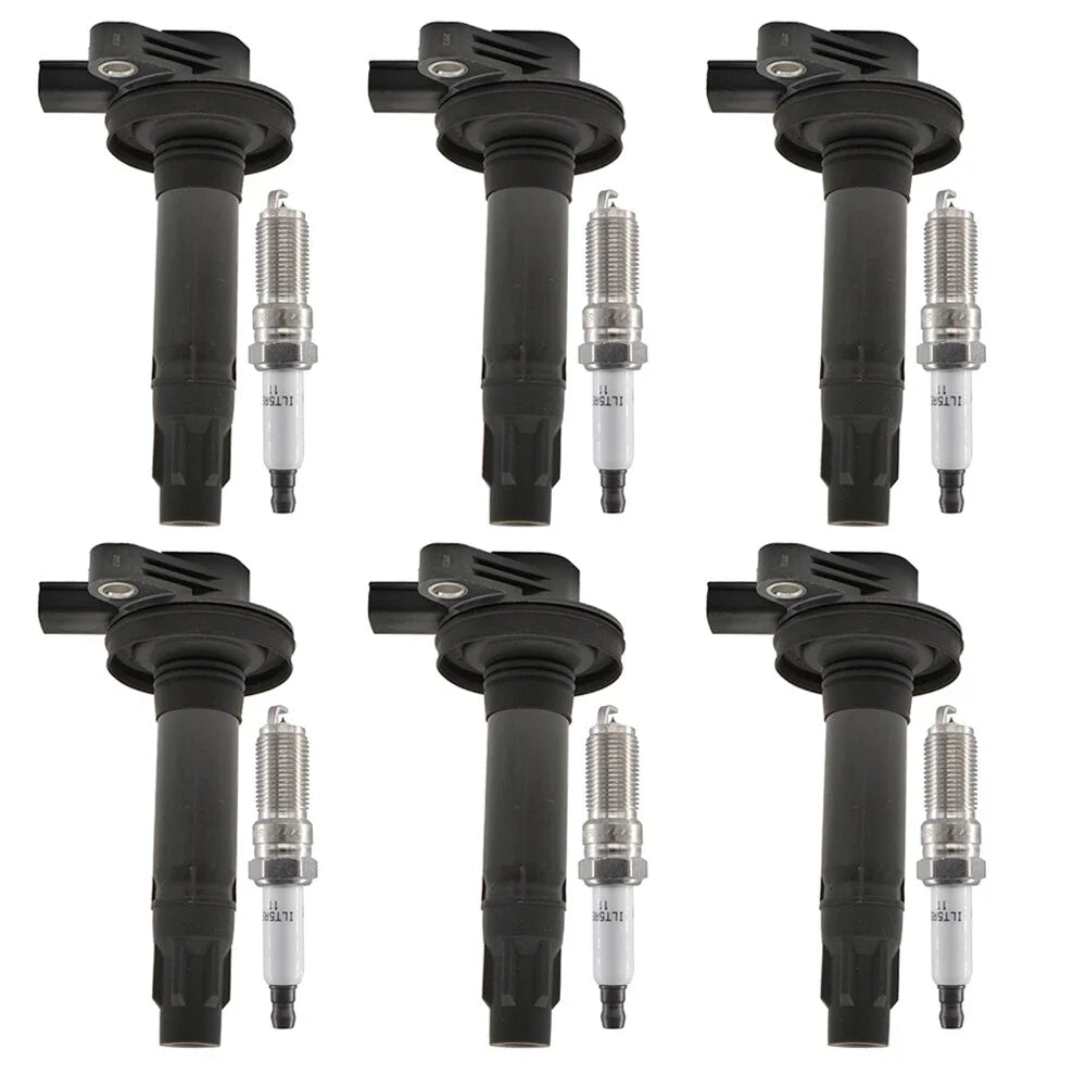 6X Ignition Coil + 6X Spark Plug for Ford Flex/Taurus V6 3.5L (2009–2016)