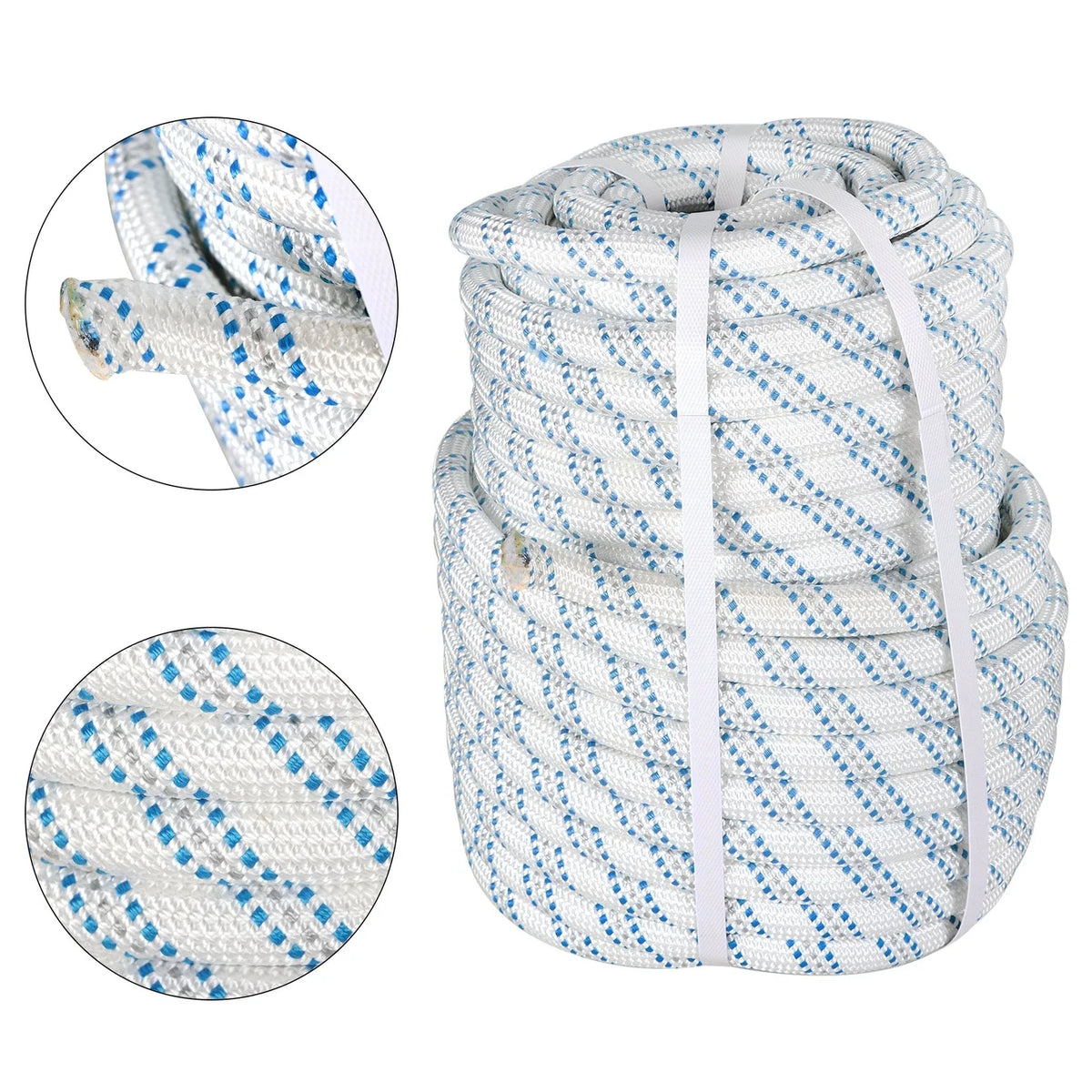 5/8" x 150' Double Braid Nylon Polyester Bull Rope for Arborist Rigging