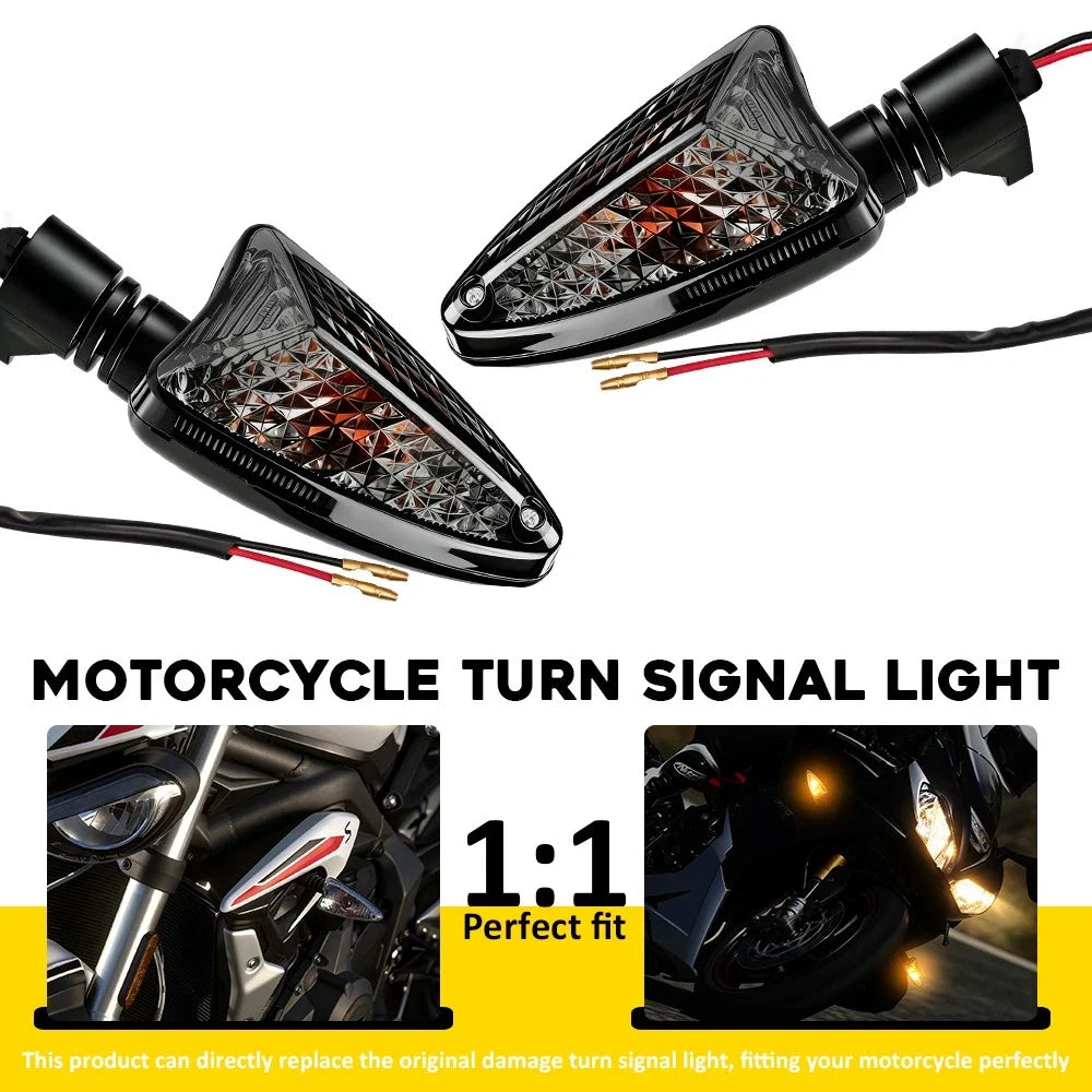 2X Turn Signal Lights with Smoke Lens for Triumph Daytona 675 2006-2017