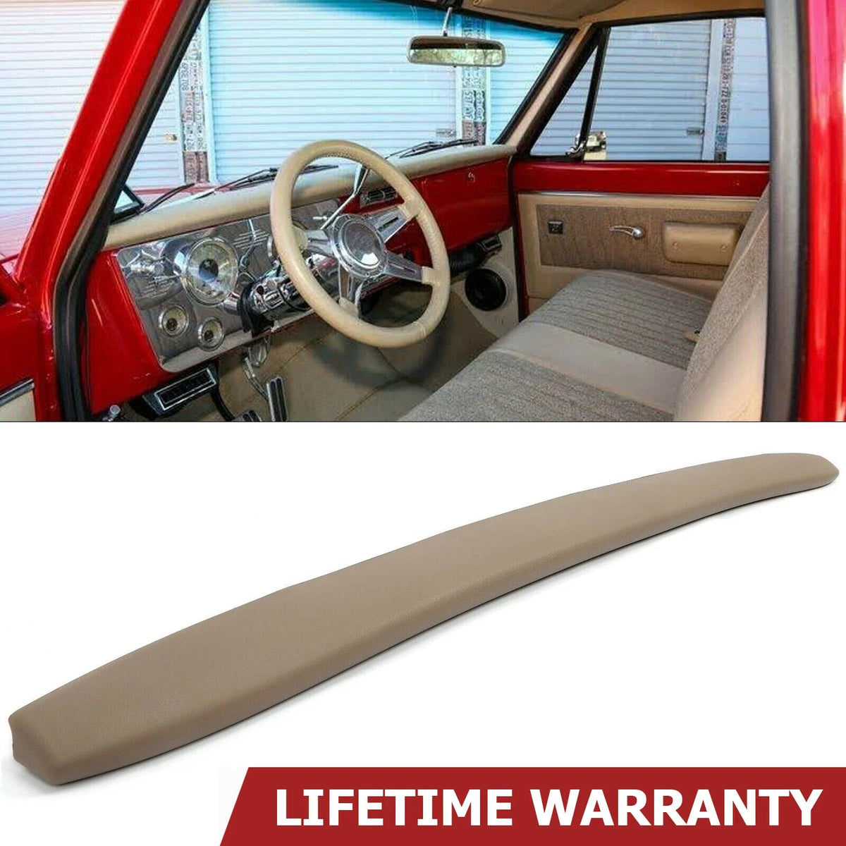 Dash Pad Cover in Brown for Chevy GMC C10 1967-1972