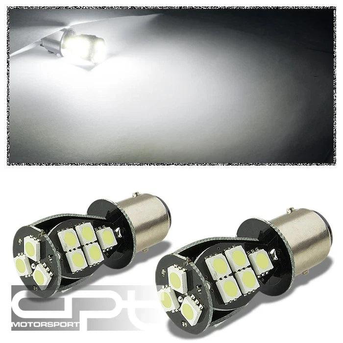 2X 1157 5050/5055 18SMD Bright White LED Bulbs for Brake/Turn Signal Tail Light